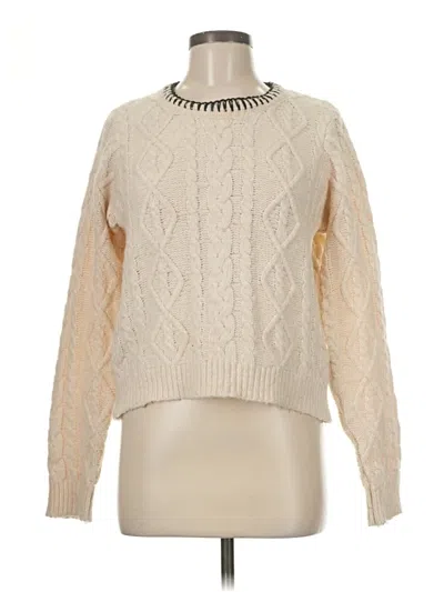 Pre-owned Mng Pullover Sweater In White