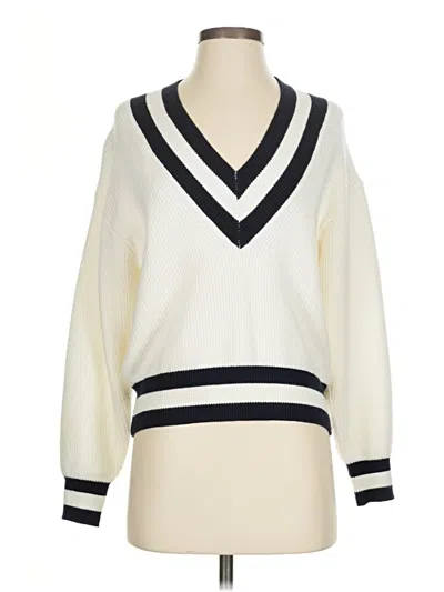 Pre-owned Mng Pullover Sweater In White