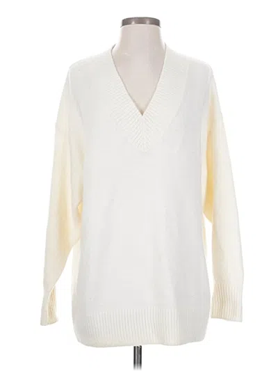 Pre-owned Mng Pullover Sweater In White