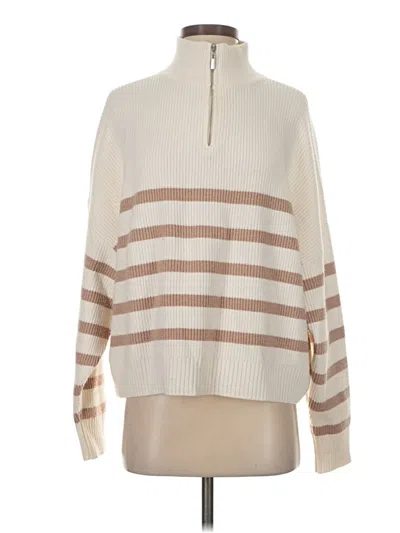 Pre-owned Mng Pullover Sweater In White