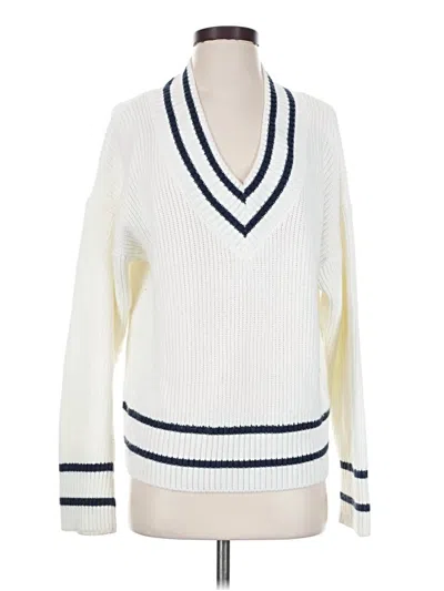 Pre-owned Mng Pullover Sweater In White