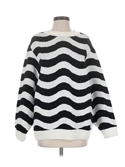 Pre-owned Mng Pullover Sweater In White