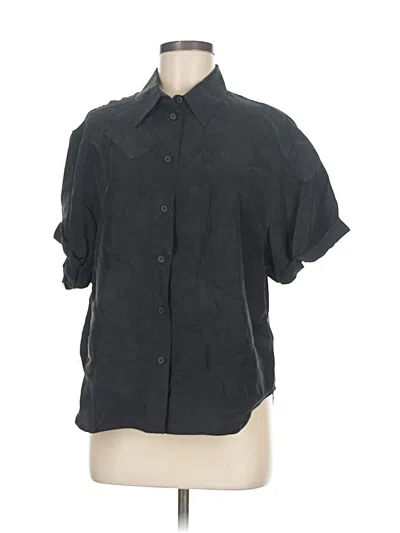 Pre-owned Mng Short Sleeve Blouse In Black