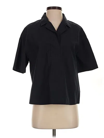 Pre-owned Mng Short Sleeve Blouse In Black