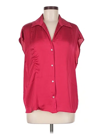 Pre-owned Mng Short Sleeve Blouse In Red