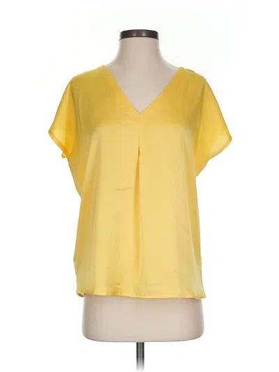 Pre-owned Mng Short Sleeve Blouse In Yellow