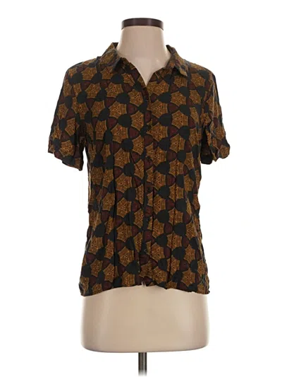Pre-owned Mng Short Sleeve Polo Shirt In Brown
