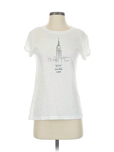Pre-owned Mng Short Sleeve T-shirt In White