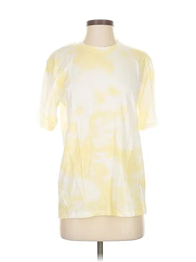 Pre-owned Mng Short Sleeve T-shirt In Yellow