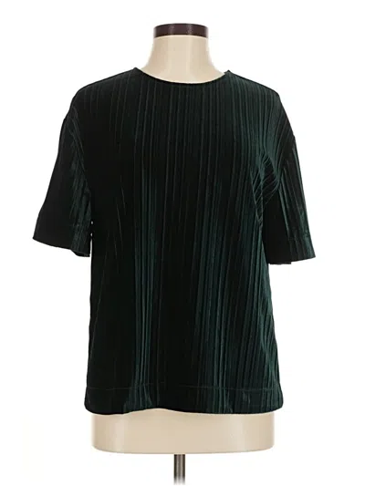 Pre-owned Mng Short Sleeve Top Green Crew Neck Tops