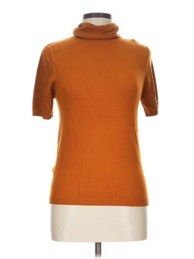 Pre-owned Mng Short Sleeve Top Orange Turtleneck Tops