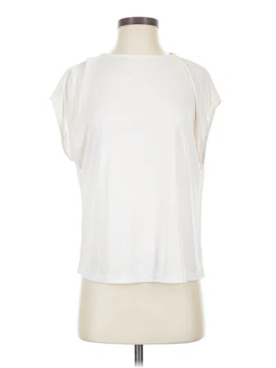 Pre-owned Mng Short Sleeve Top White Cowl Neck Tops