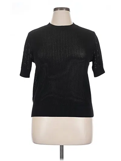 Pre-owned Mng Short Sleeve Turtleneck In Black