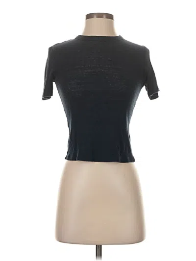 Pre-owned Mng Short Sleeve Turtleneck In Black