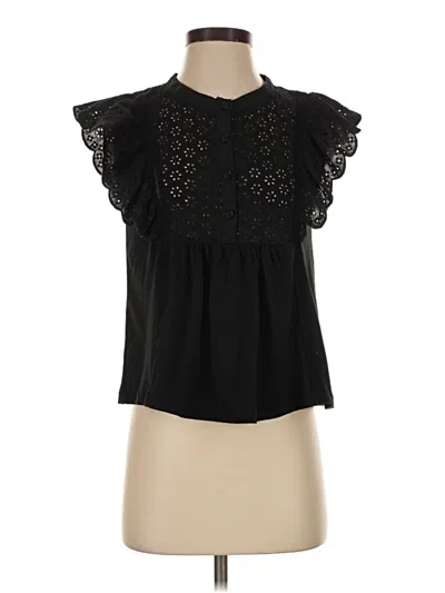 Pre-owned Mng Sleeveless Blouse In Black