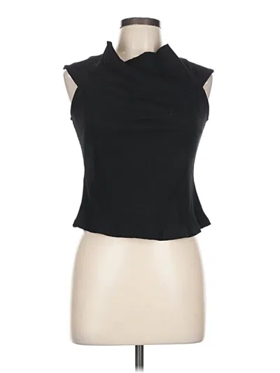 Pre-owned Mng Sleeveless Blouse In Black
