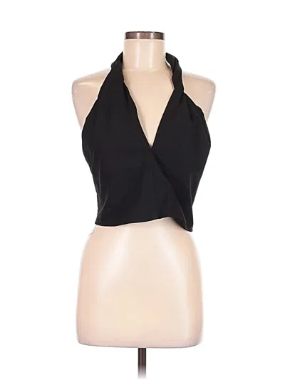 Pre-owned Mng Sleeveless Blouse In Black