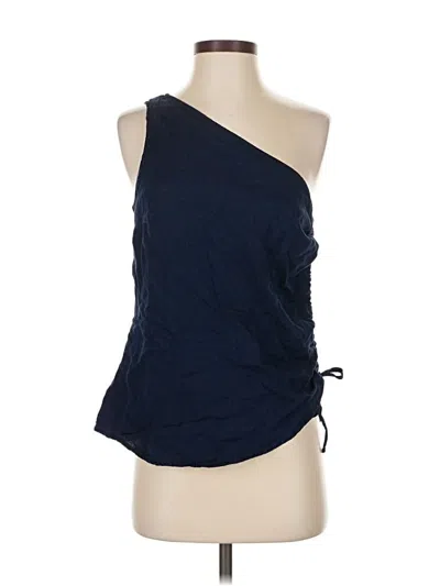 Pre-owned Mng Sleeveless Blouse In Blue