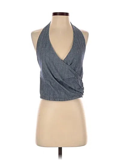 Pre-owned Mng Sleeveless Blouse In Blue