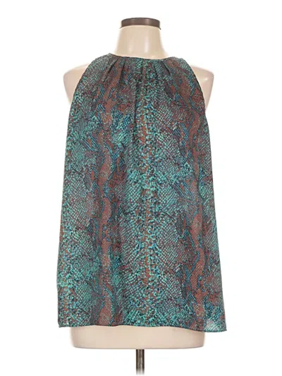 Pre-owned Mng Sleeveless Blouse In Blue