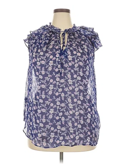 Pre-owned Mng Sleeveless Blouse In Blue
