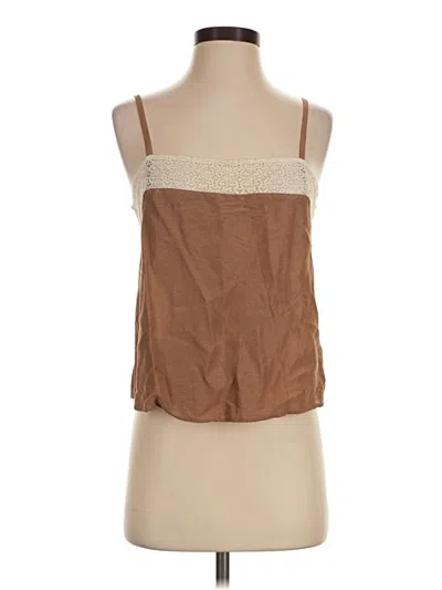 Pre-owned Mng Sleeveless Blouse In Brown