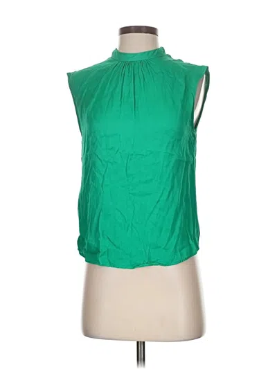 Pre-owned Mng Sleeveless Blouse In Green
