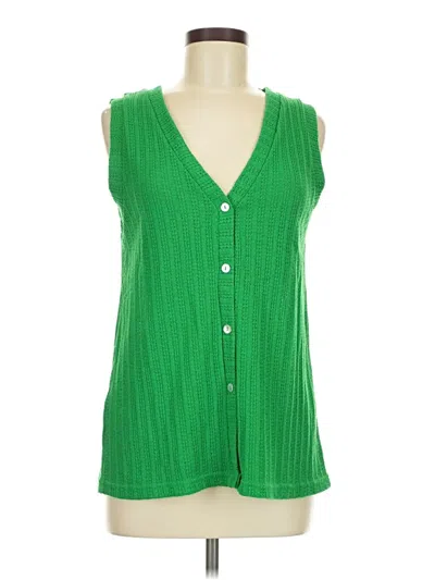 Pre-owned Mng Sleeveless Blouse In Green