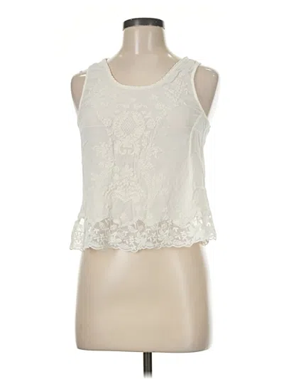 Pre-owned Mng Sleeveless Blouse In Ivory