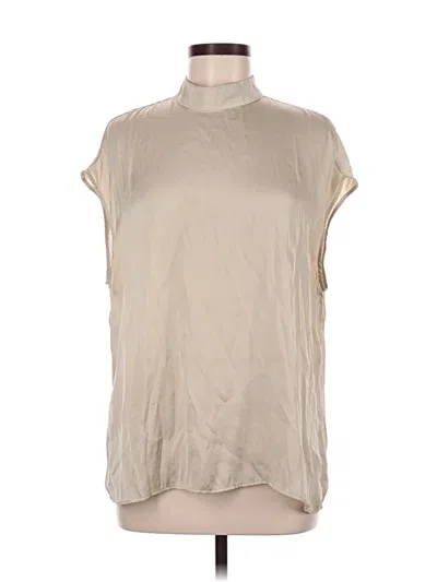Pre-owned Mng Sleeveless Blouse In Tan
