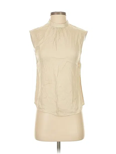 Pre-owned Mng Sleeveless Blouse In White