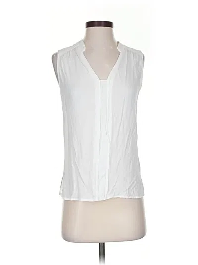 Pre-owned Mng Sleeveless Blouse In White