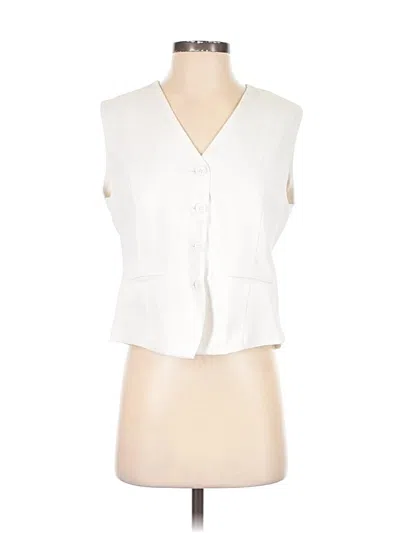 Pre-owned Mng Sleeveless Blouse In White