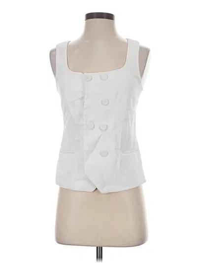 Pre-owned Mng Sleeveless Blouse In White