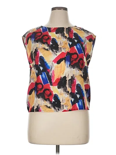 Pre-owned Mng Sleeveless Blouse In Yellow