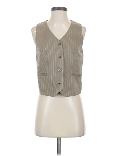 Pre-owned Mng Sleeveless Button Down Shirt In Gray