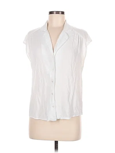 Pre-owned Mng Sleeveless Button Down Shirt In White