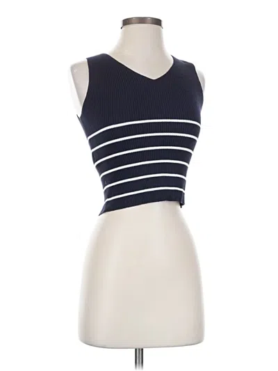 Mng Sleeveless Top Blue Boatneck Tops