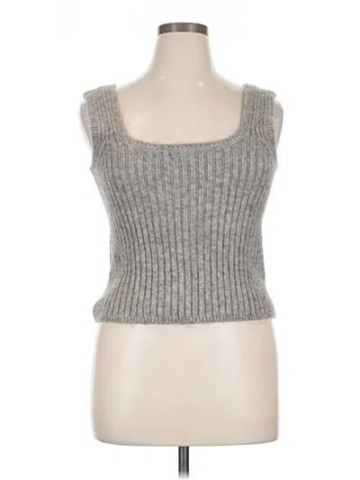 Pre-owned Mng Sleeveless Top Gray Sweetheart Neckline Tops