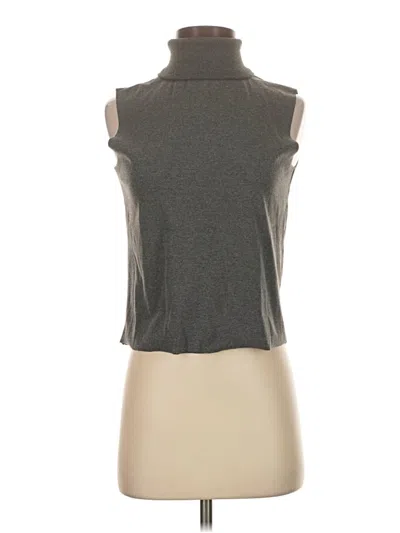 Pre-owned Mng Sleeveless Top Gray Turtleneck Tops