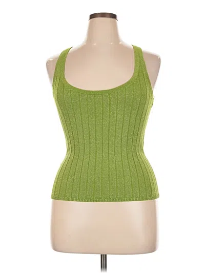 Pre-owned Mng Sleeveless Top Green Halter Neckline Tops