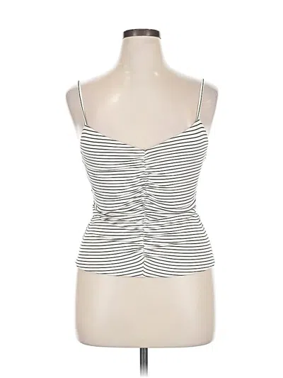 Pre-owned Mng Sleeveless Top Ivory Sweetheart Neckline Tops In White