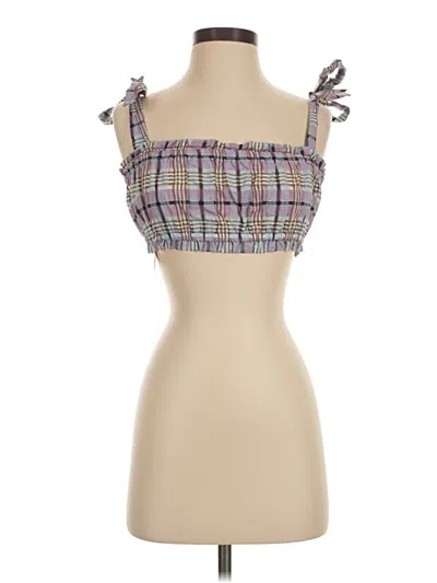 Mng Sleeveless Top Purple Strapless Neckline Tops
