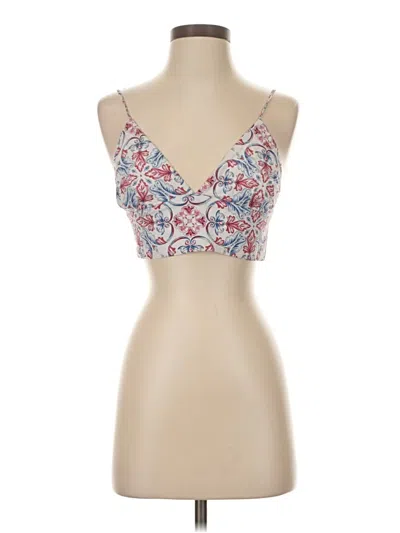 Pre-owned Mng Sleeveless Top Tan Sweetheart Neckline Tops In Brown