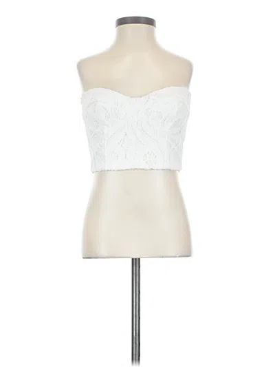 Mng Sleeveless Top White Strapless Neckline Tops