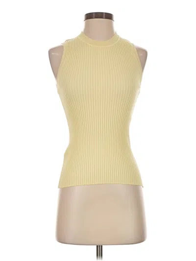 Pre-owned Mng Sleeveless Top Yellow Halter Neckline Tops