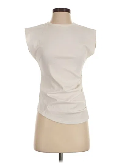 Pre-owned Mng Sleeveless T-shirt In Ivory