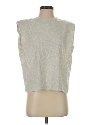 Pre-owned Mng Sleeveless T-shirt In Silver