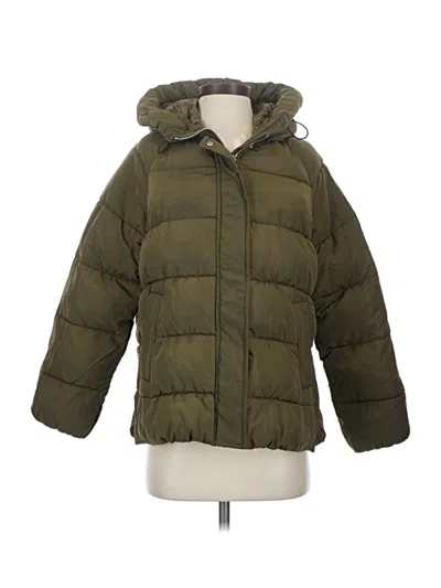 Pre-owned Mng Snow Jacket In Green