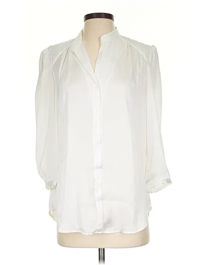Pre-owned Mng Suit 3/4 Sleeve Blouse In Ivory